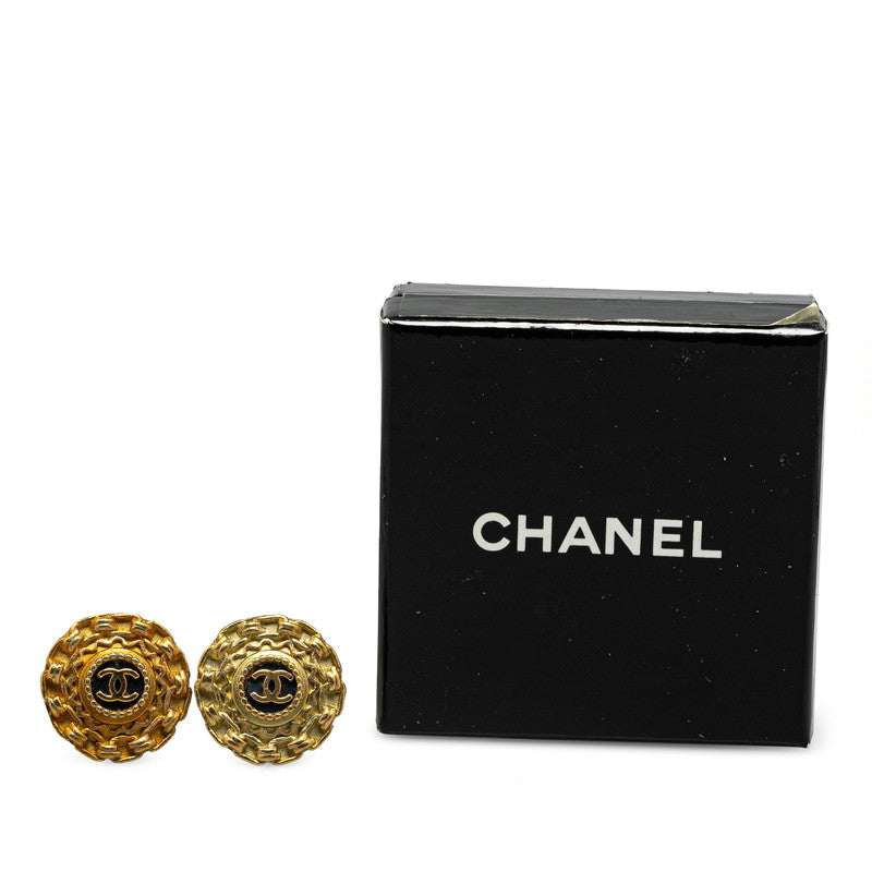 Chanel Vintage Coco Mark Chain Earrings