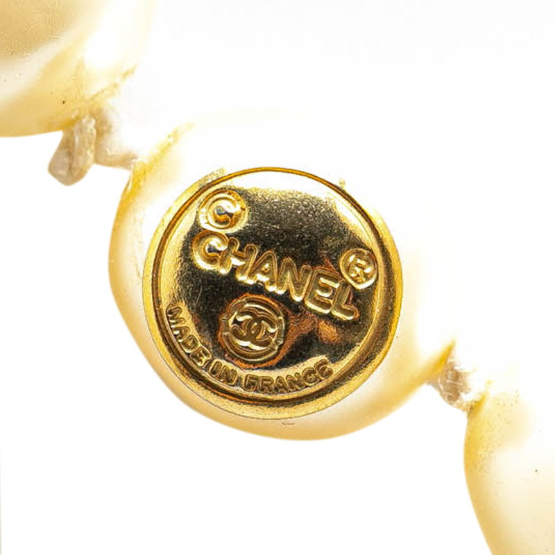 Chanel Vintage Pearl Necklace Gold Plated