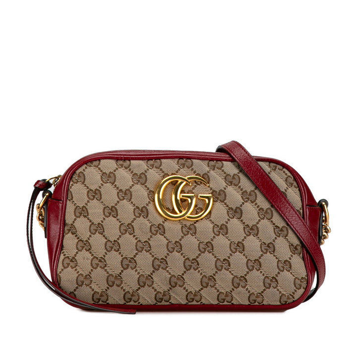 Gucci GG Marmont Small Canvas Leather Shoulder Bag 447632