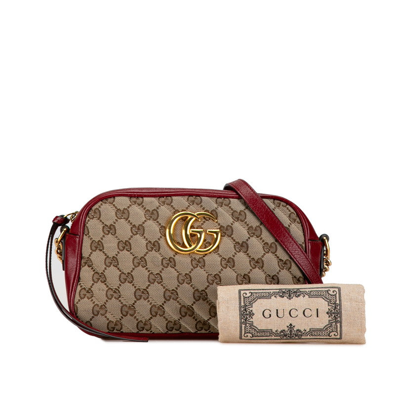 Gucci GG Marmont Canvas Leather Small Shoulder Bag