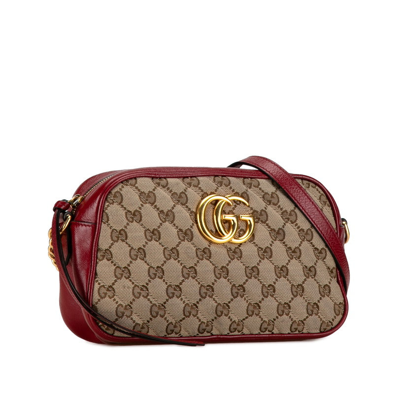 Gucci GG Marmont Canvas Leather Small Shoulder Bag