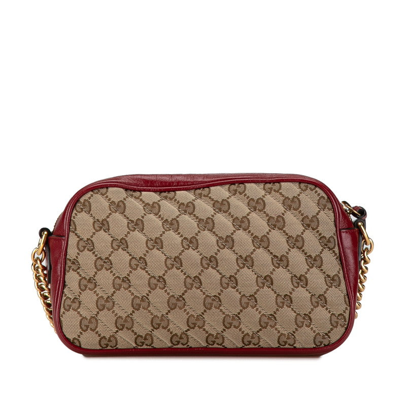 Gucci GG Marmont Canvas Leather Small Shoulder Bag