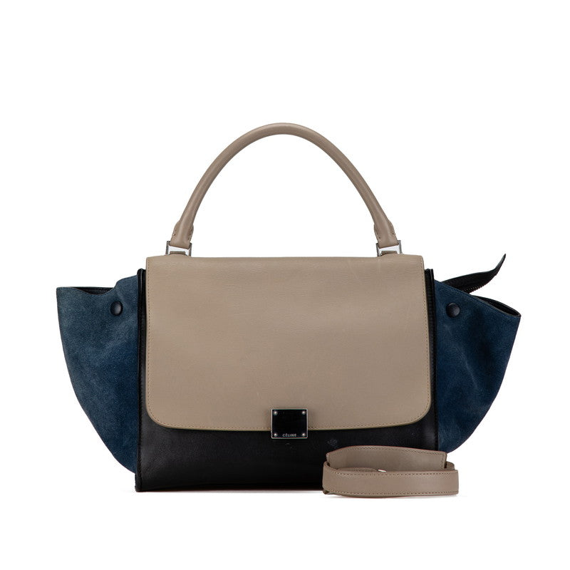 Celine Medium Leather Suede 2WAY Handbag