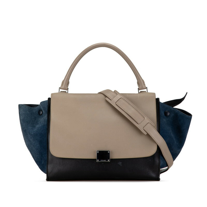 Celine Medium Leather Suede 2WAY Handbag