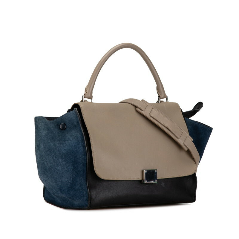 Celine Medium Leather Suede 2WAY Handbag