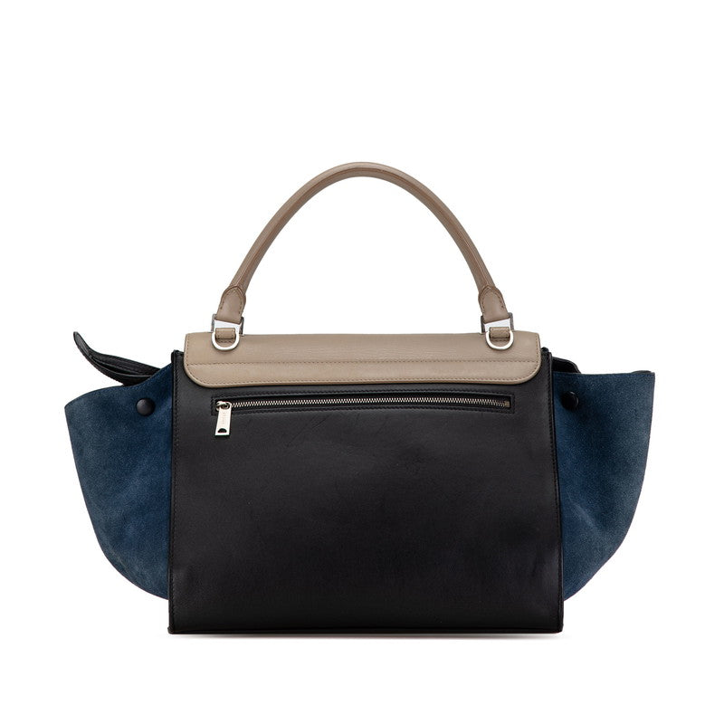 Celine Medium Leather Suede 2WAY Handbag