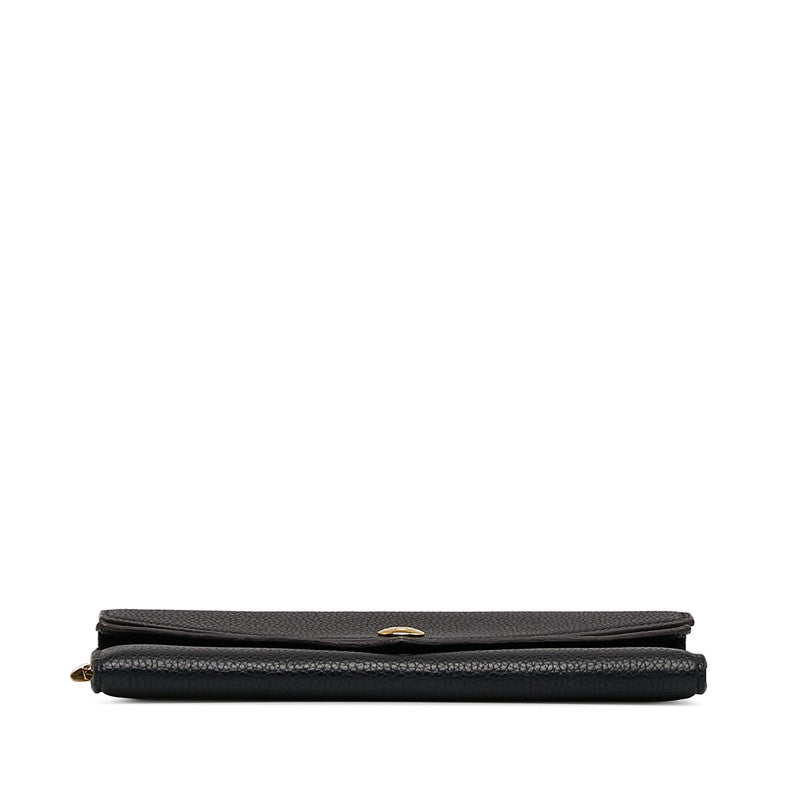 Louis Vuitton Monogram Double V Long Wallet M64319 Black Brown PVC Leather in Very Good Condition