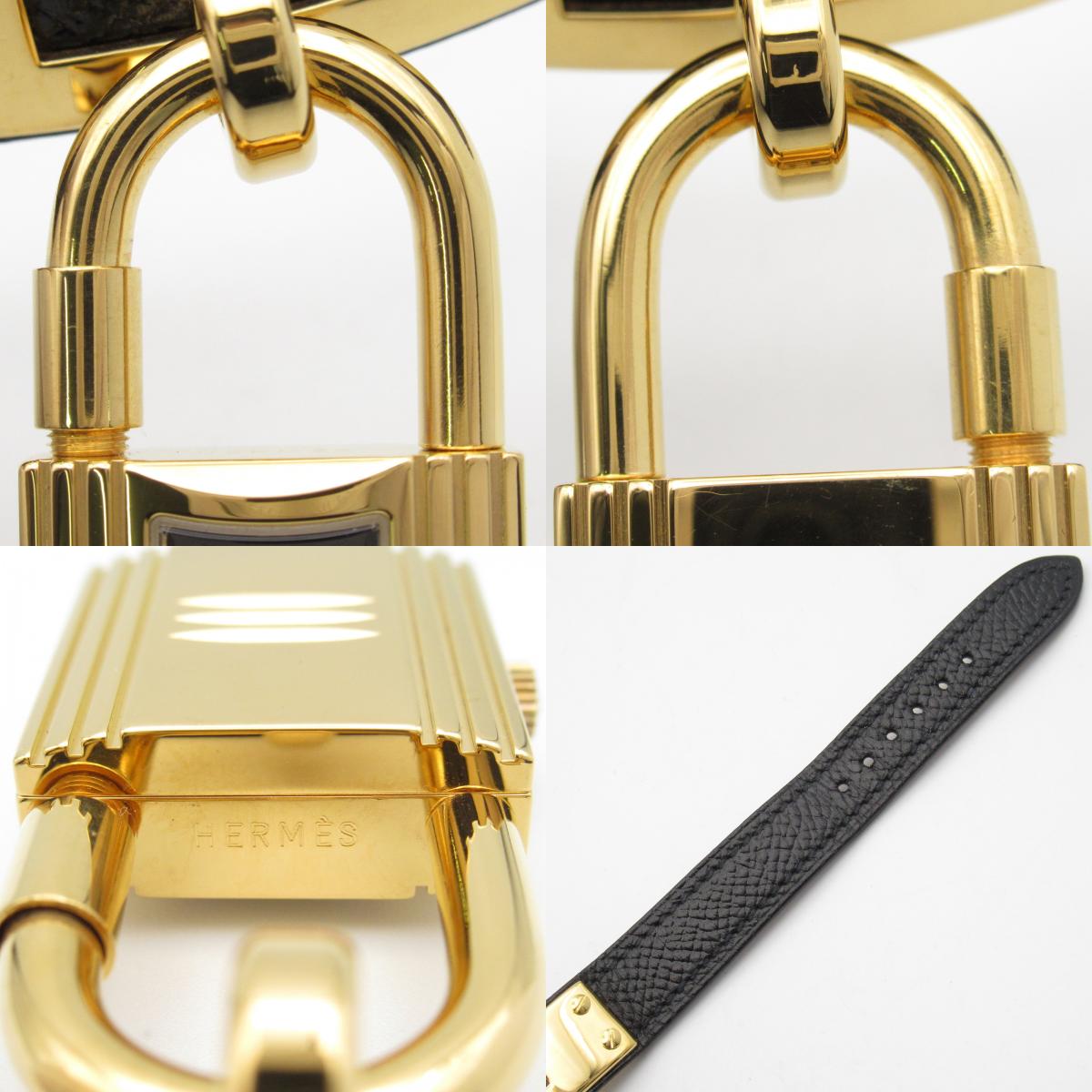 Hermes Kelly Watch Gold Plated Leather Belt