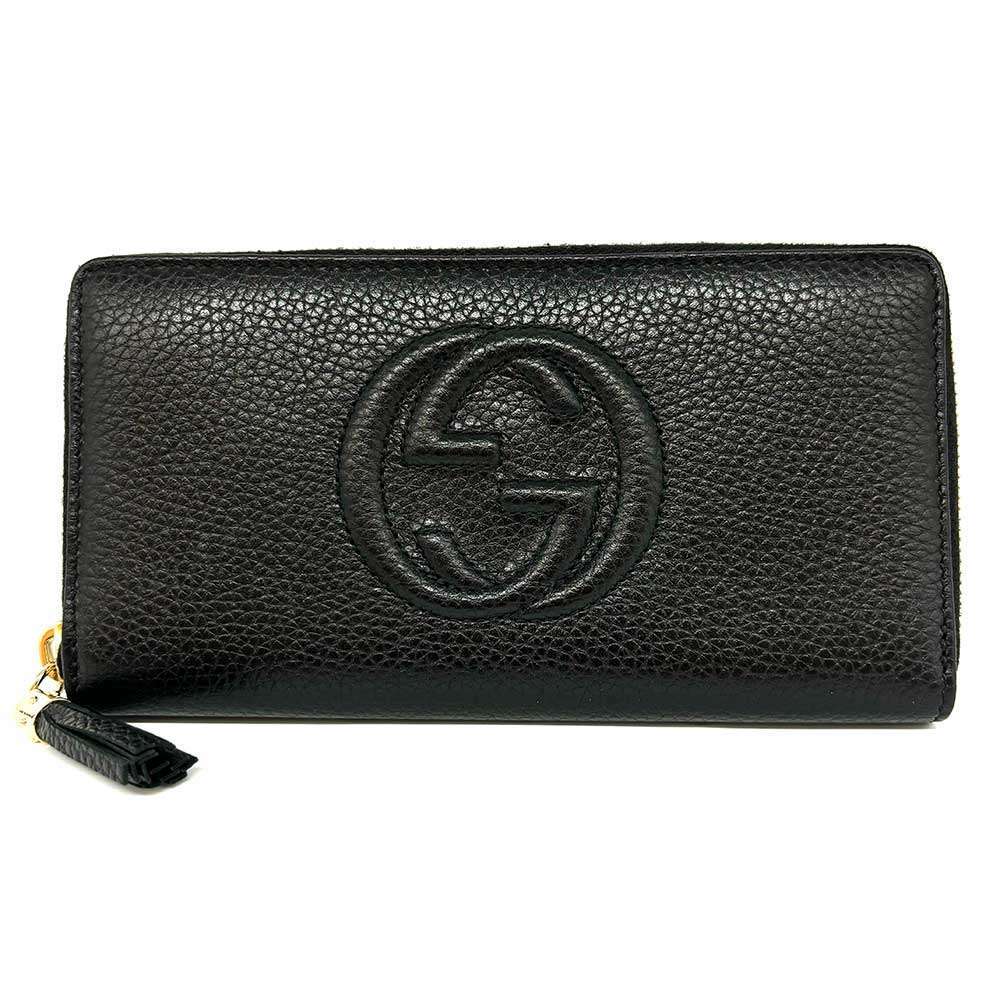 Gucci Leather Zip-Around Wallet Soho 598187 in Great Condition