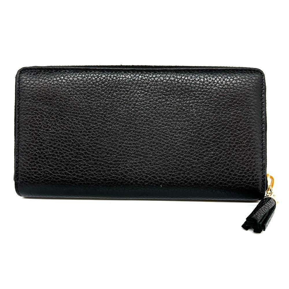 Gucci Leather Round Zipper Wallet Soho Black