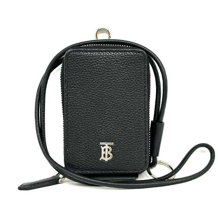 Burberry Leather TB Coin Case Black in Great Condition