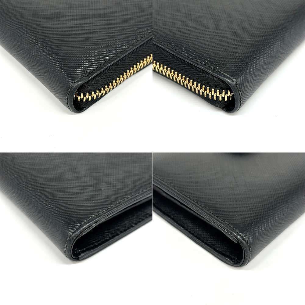 Ferragamo Vara Ribbon Black Leather Wallet