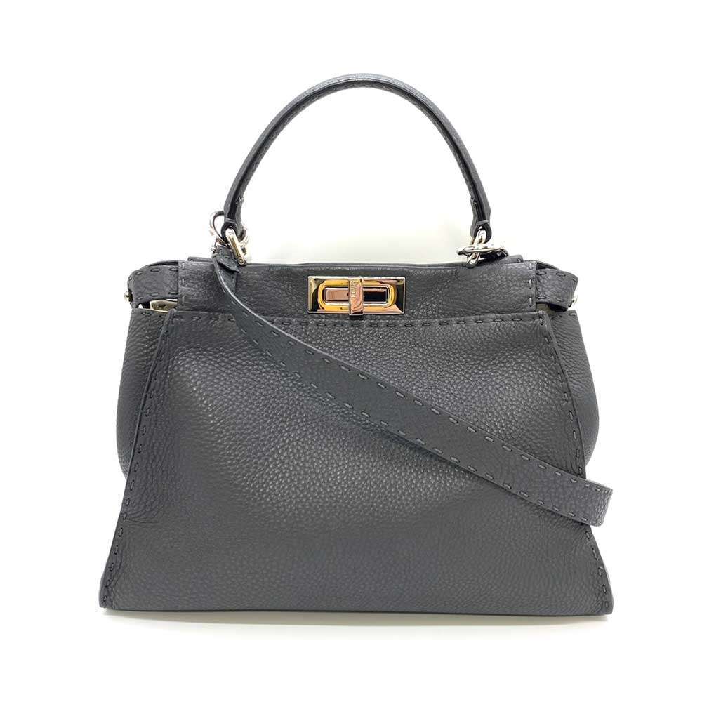 Fendi Peekaboo Selleria Medium Leather Handbag 8BN290 in Very Good Condition