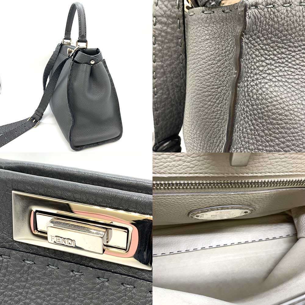 Fendi Peekaboo Selleria Medium Leather Handbag 8BN290 in Very Good Condition