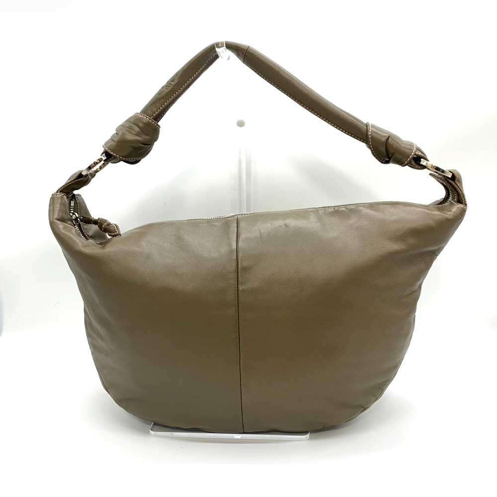 Loewe Nappa Leather Hobo Shoulder Bag Khaki in Very Good Condition