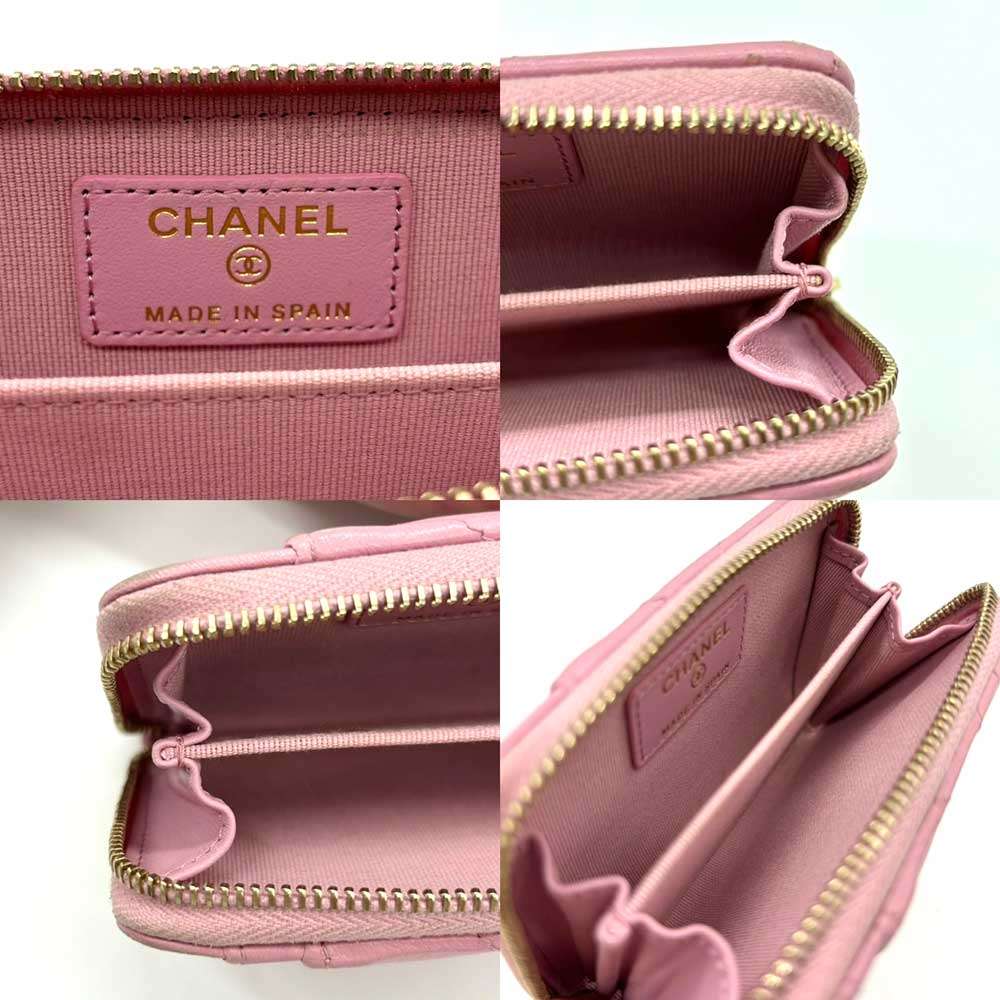 Chanel Lambskin Matelasse Coin Case Wallet