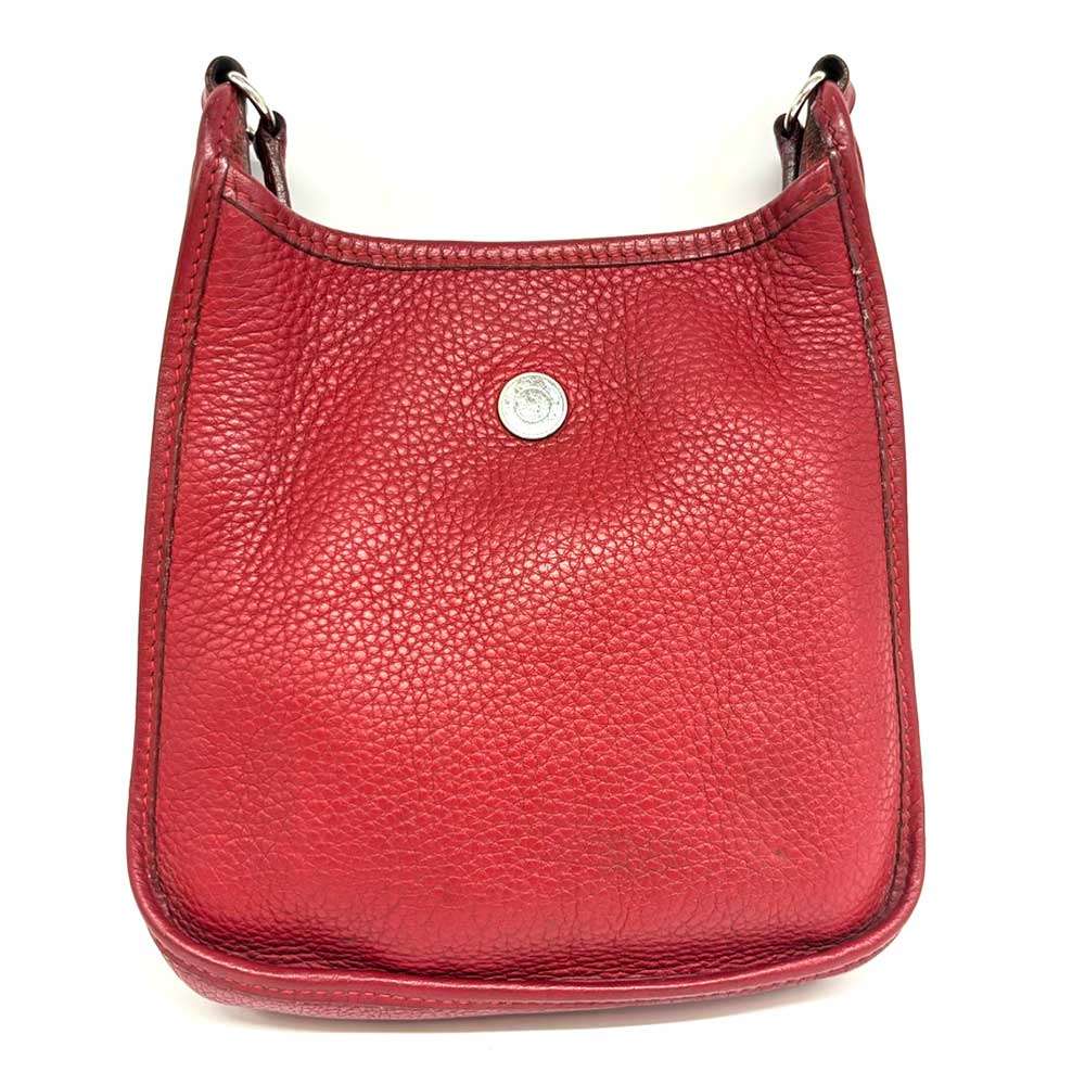 Hermes Vespa TPM Shoulder Bag Red Leather