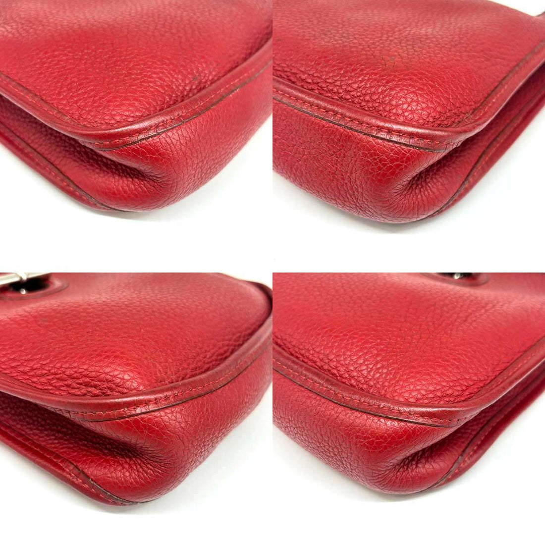 Hermes Vespa TPM Shoulder Bag Red Leather