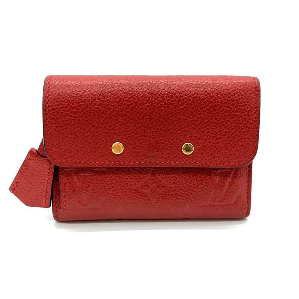 Louis Vuitton Monogram Empreinte Compact Wallet Red