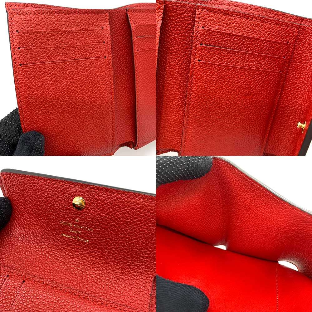 Louis Vuitton Monogram Empreinte Compact Wallet Red