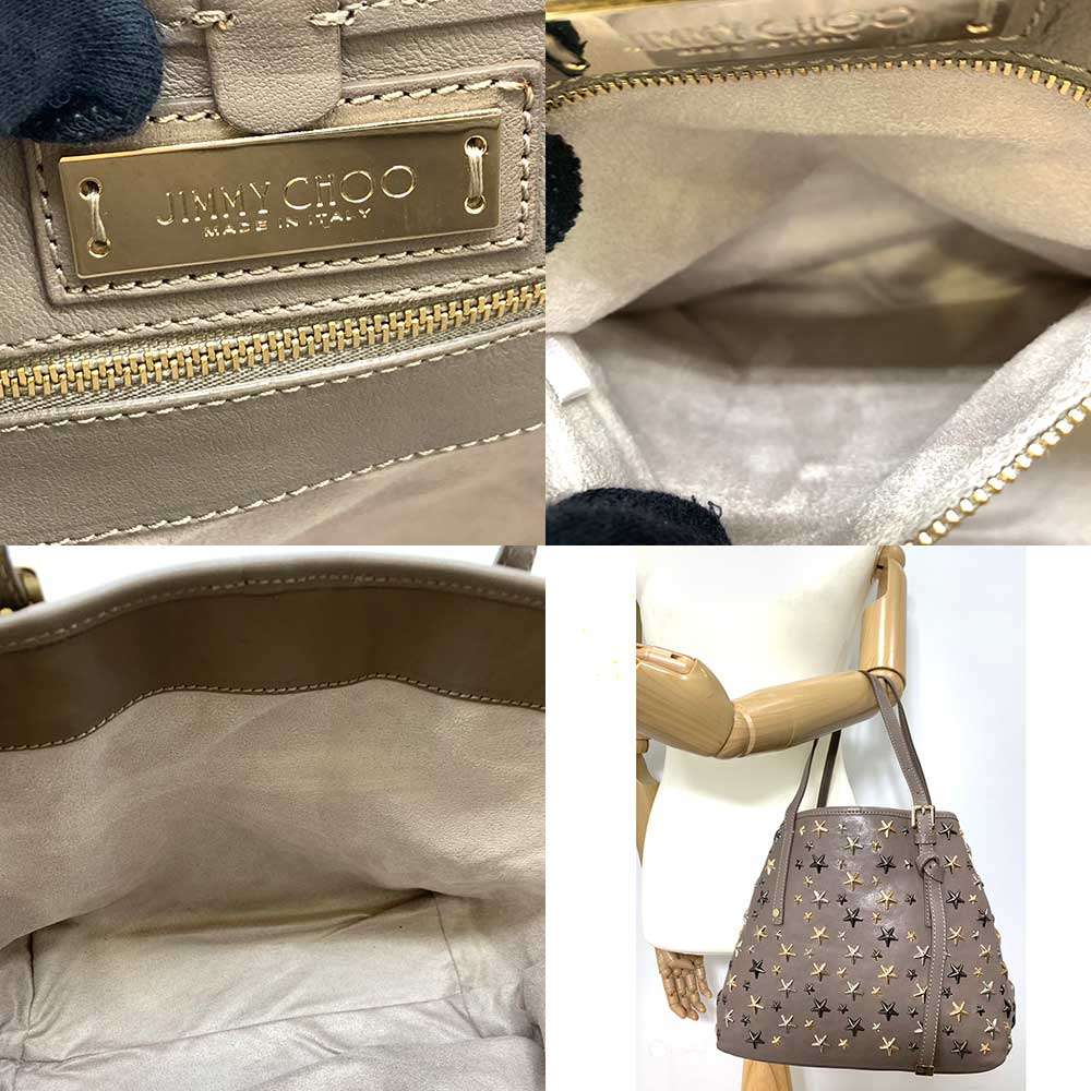 Jimmy Choo Leather and Studs Sasha S Tote Bag in Very Good Condition