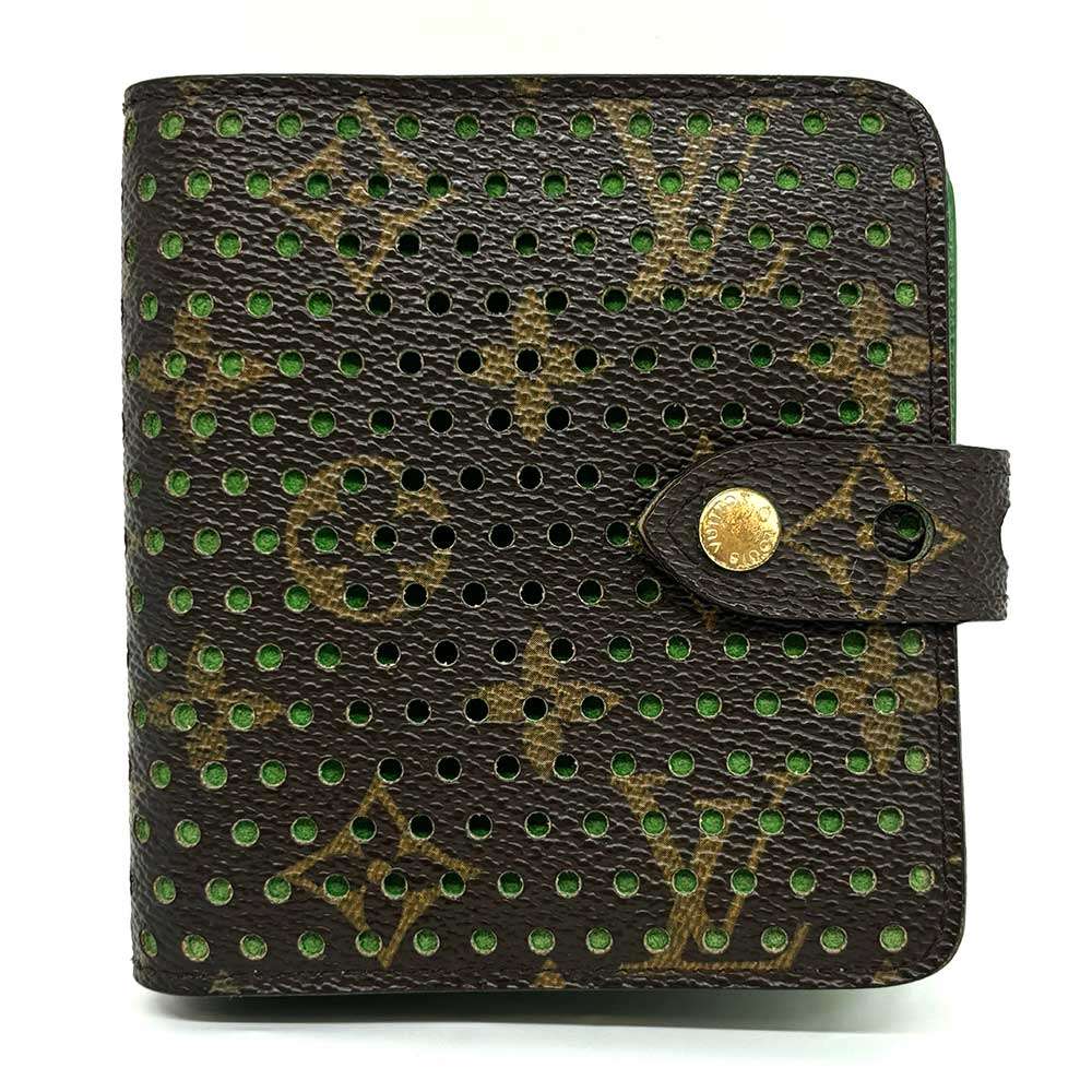 Louis Vuitton Monogram Canvas Compact Zip Wallet M95218 in Very Good Condition