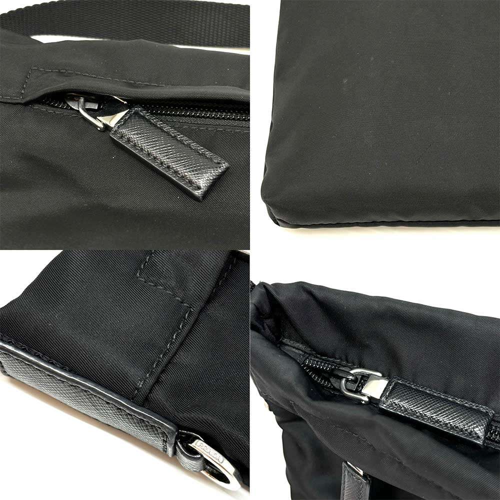 Prada Nylon Shoulder Bag Black Triangle Logo