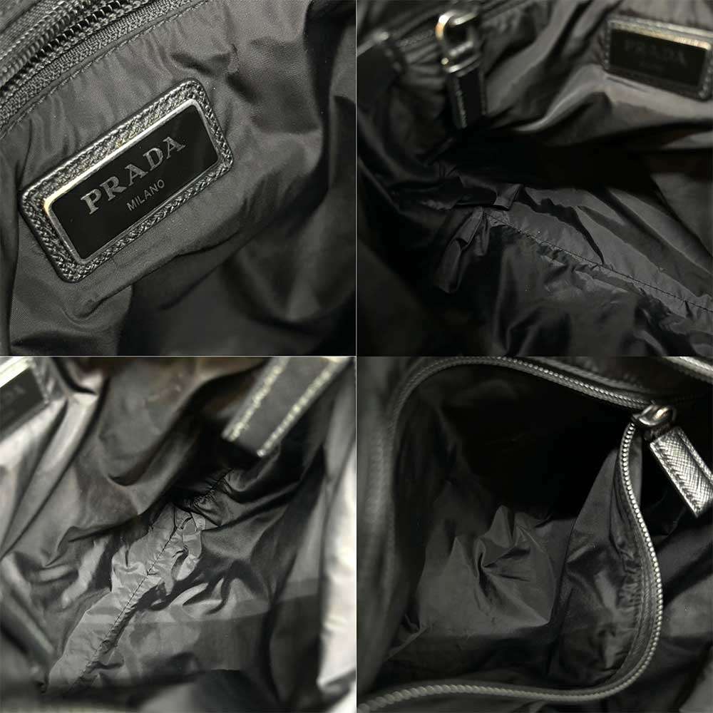 Prada Nylon Shoulder Bag Black Triangle Logo