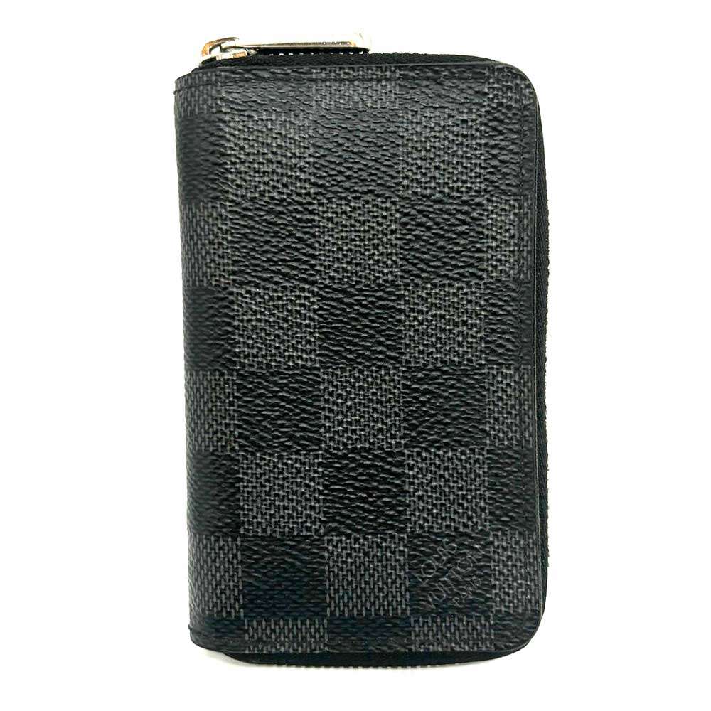 Louis Vuitton Damier Graphite Zippy Coin Purse Wallet in Very Good Condition