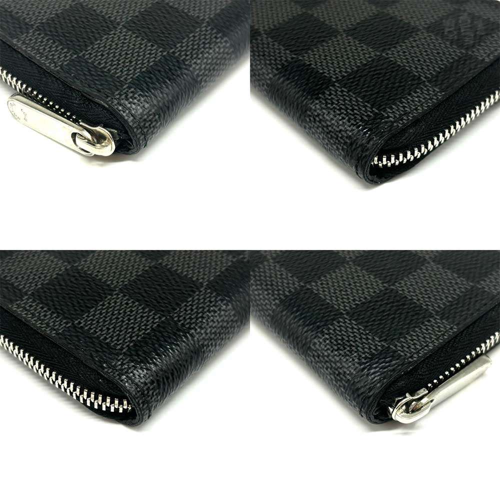 Louis Vuitton Damier Graphite Zippy Coin Purse Wallet in Very Good Condition