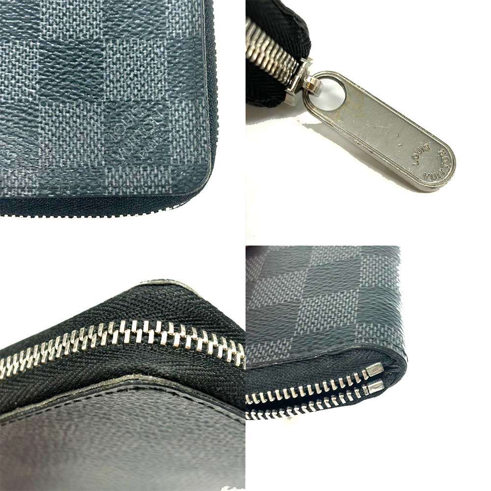 Louis Vuitton Damier Graphite Zippy Coin Purse Wallet in Very Good Condition