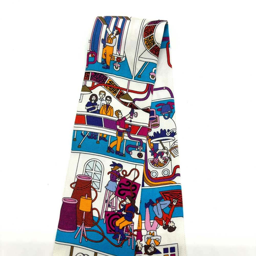 Hermes Silk Twilly Scarf Multicolor