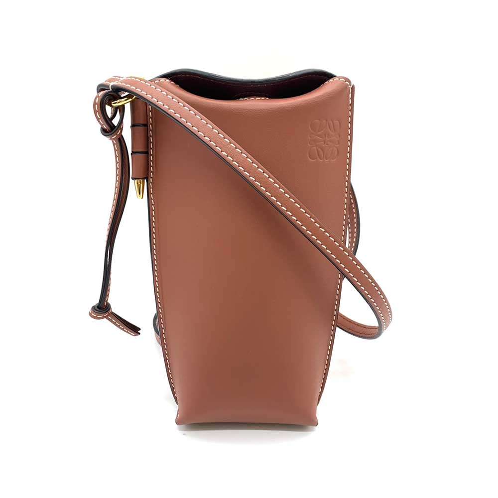 Loewe Leather Gate Pocket Crossbody Bag Brown