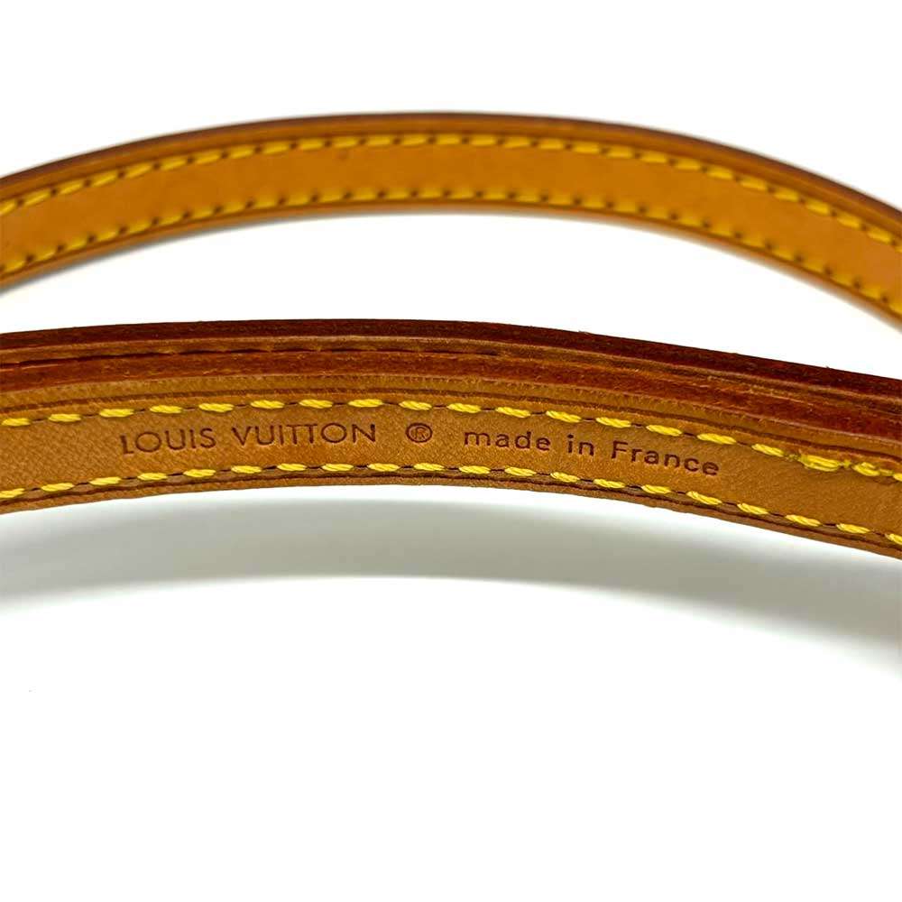 Louis Vuitton Leather Shoulder Strap Brown Gold Hardware