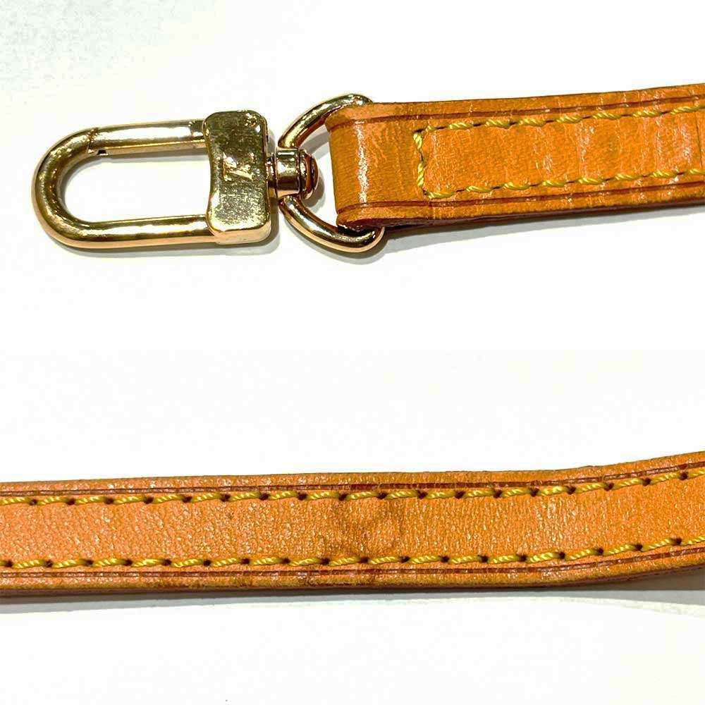 Louis Vuitton Leather Shoulder Strap Brown Gold Hardware