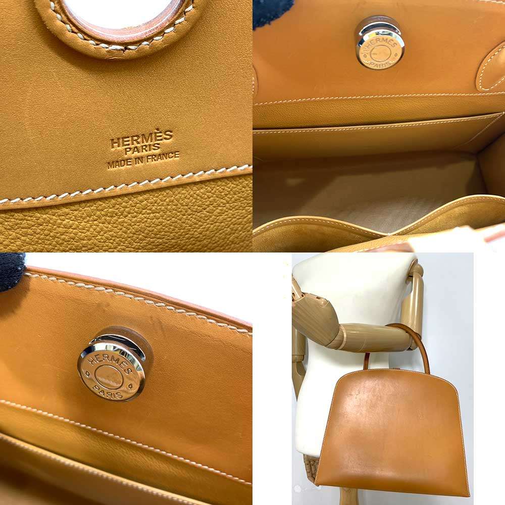 Hermes Dalvy MM Brown Leather Handbag