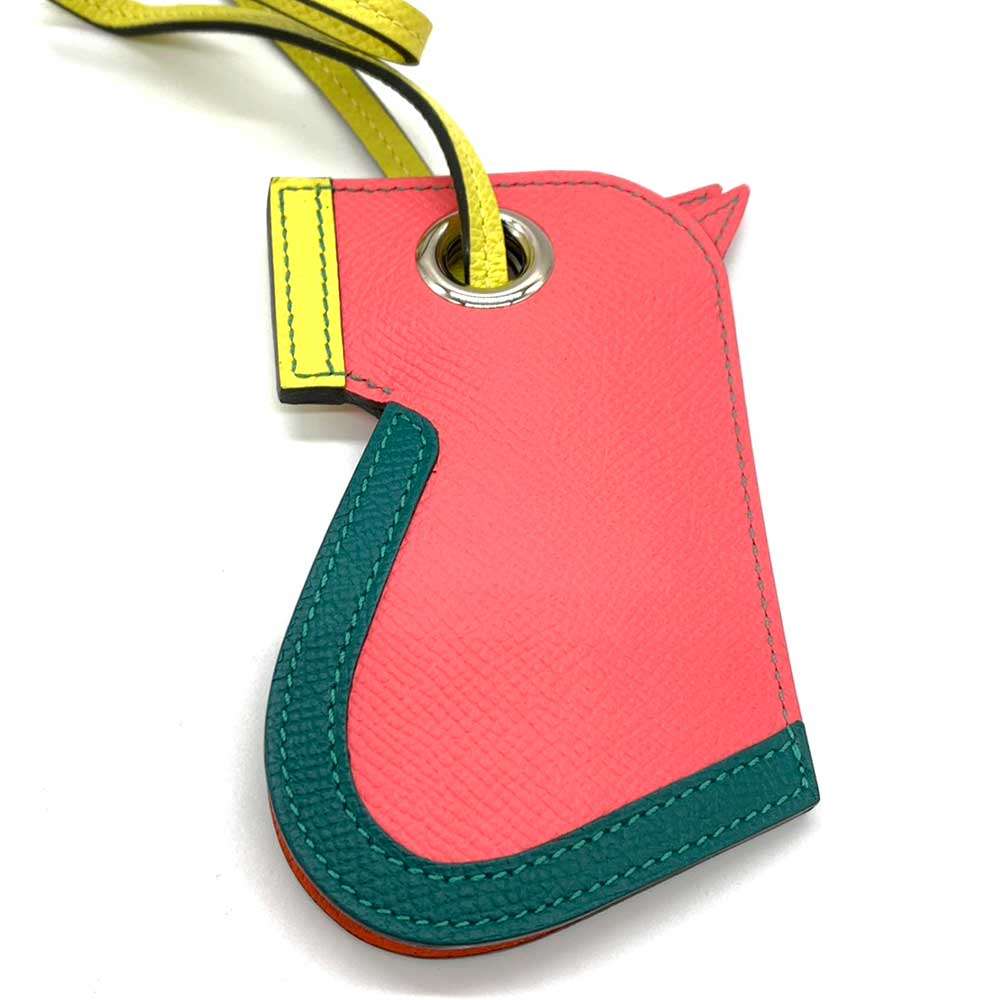 Hermes Leather Bag Charm Keychain Horse in Great Condition