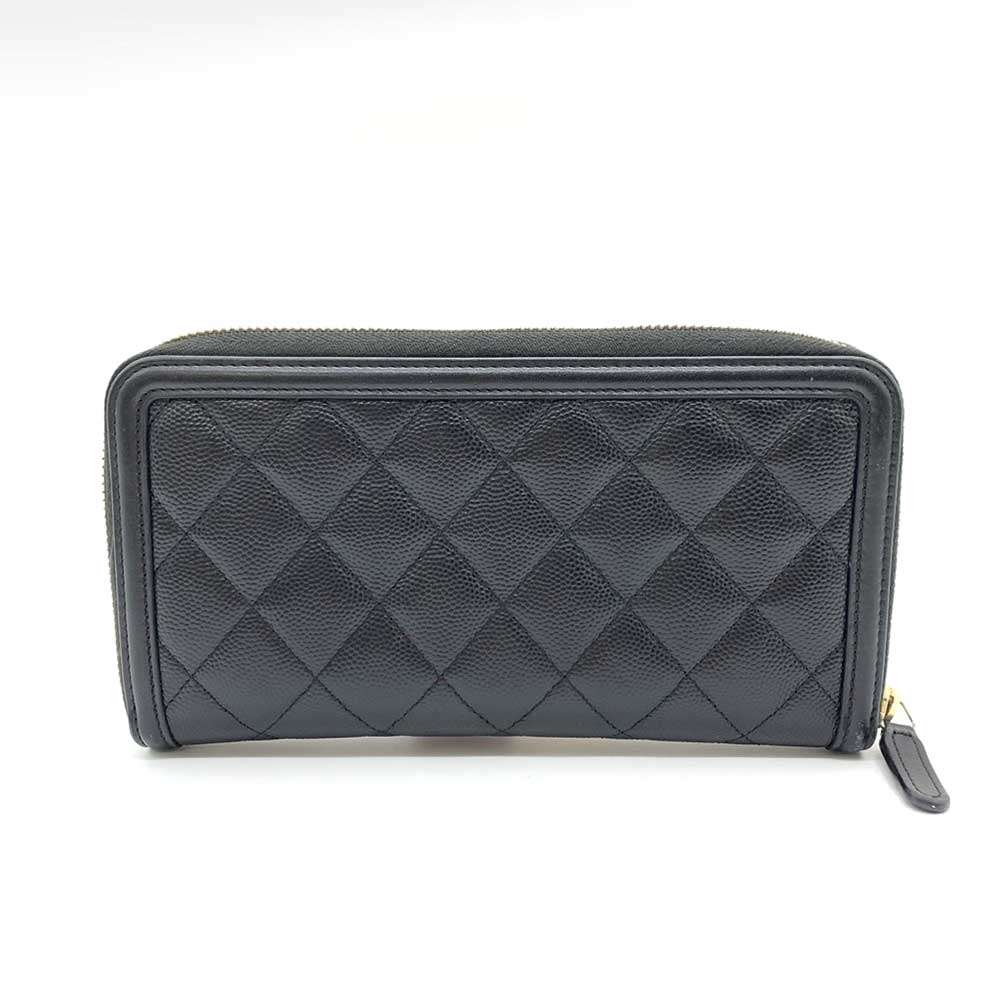 Chanel Caviar Skin CC Filigree Long Wallet