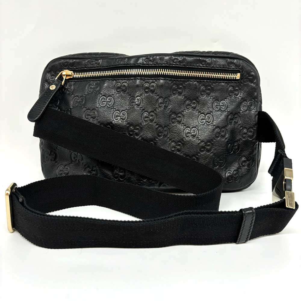 Gucci Leather Waist Pouch Black 213317