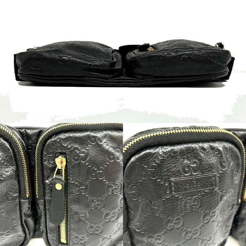 Gucci Shima Leather Waist Pouch 213317 in Very Good Condition