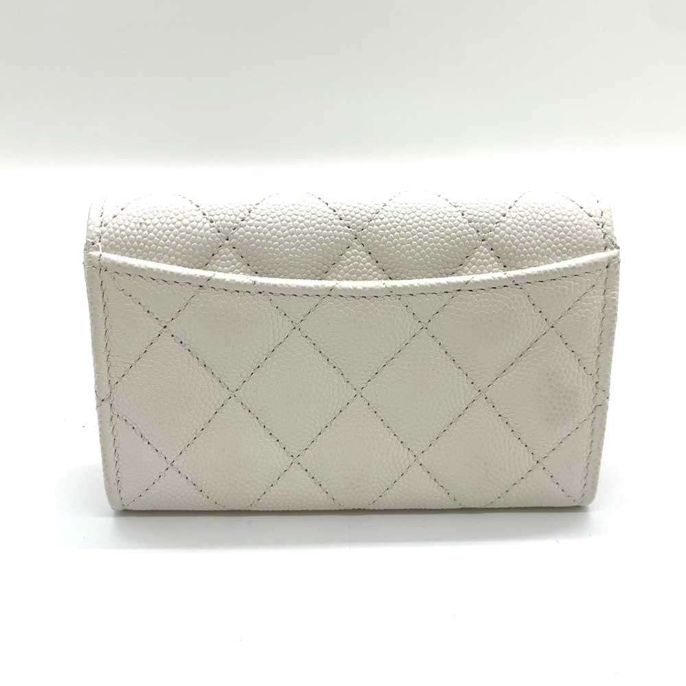 Chanel Caviar Skin Matelasse Card Case