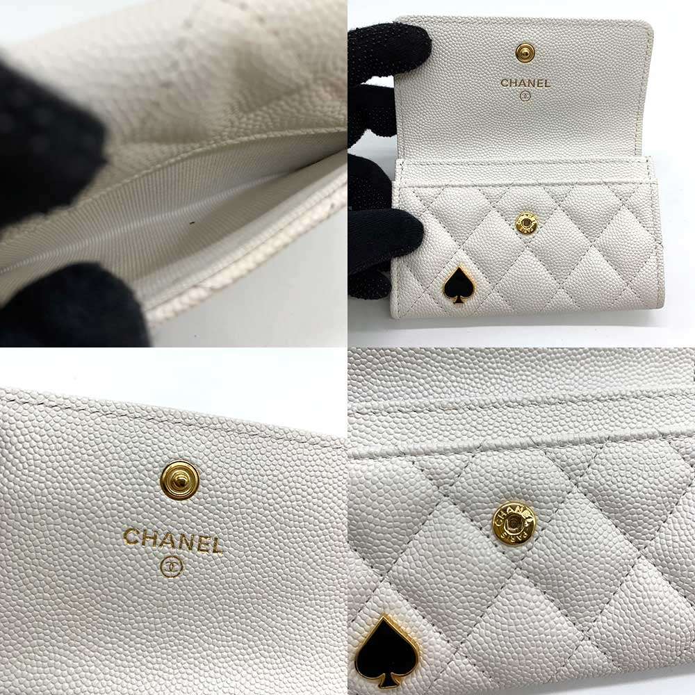 Chanel Caviar Skin Matelasse Card Case