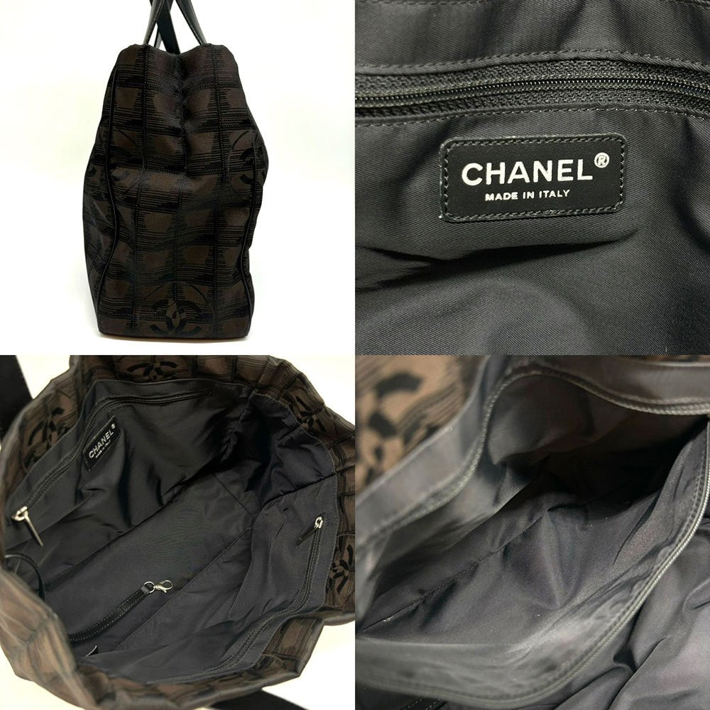 Chanel Nylon New Travel Line Handbag Brown