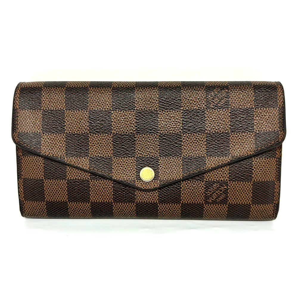 Louis Vuitton Damier Ebene Sarah Long Wallet N63209