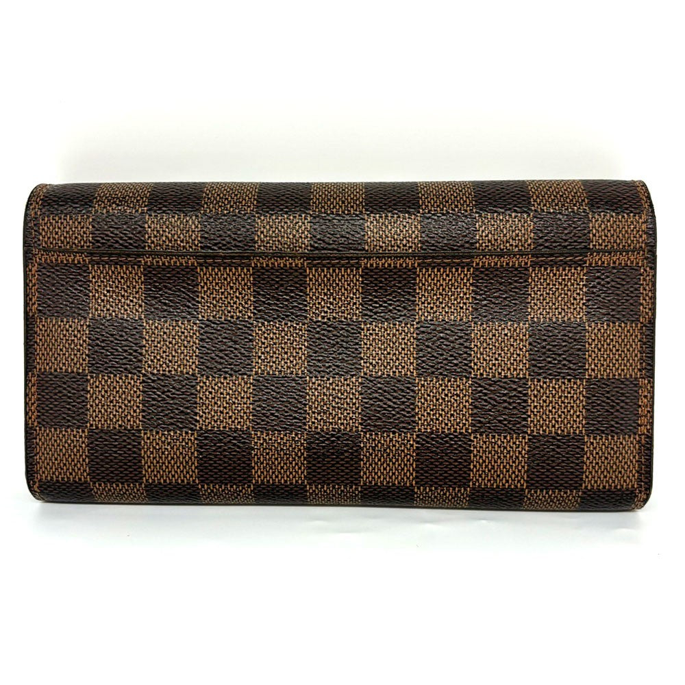 Louis Vuitton Damier Ebene Sarah Long Wallet N63209