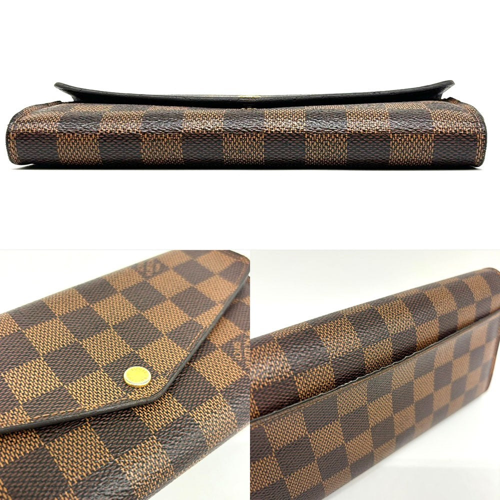 Louis Vuitton Damier Ebene Sarah Long Wallet N63209