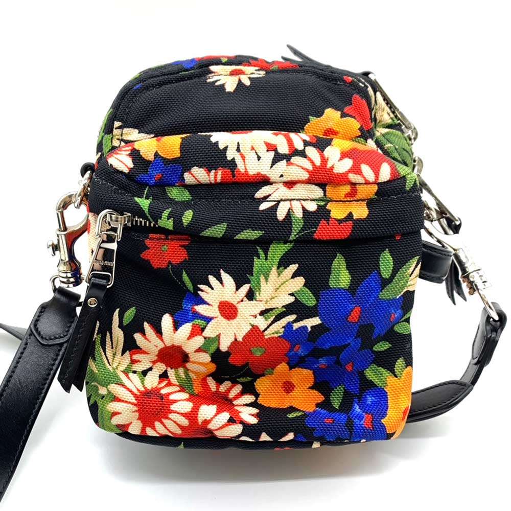 Miu Miu Canvas Flora Mini Crossbody Bag 5BH158