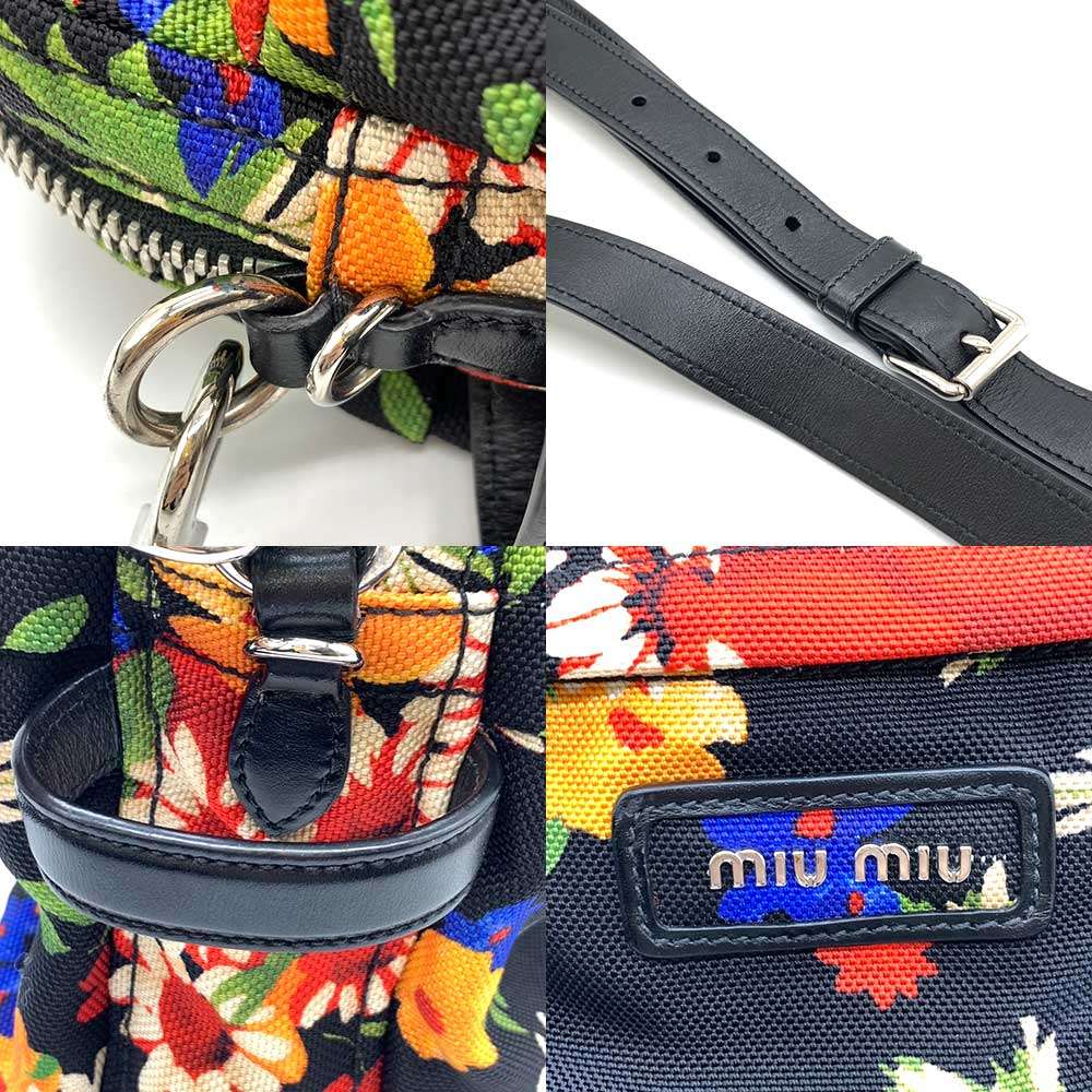 Miu Miu Canvas Flora Mini Crossbody Bag 5BH158