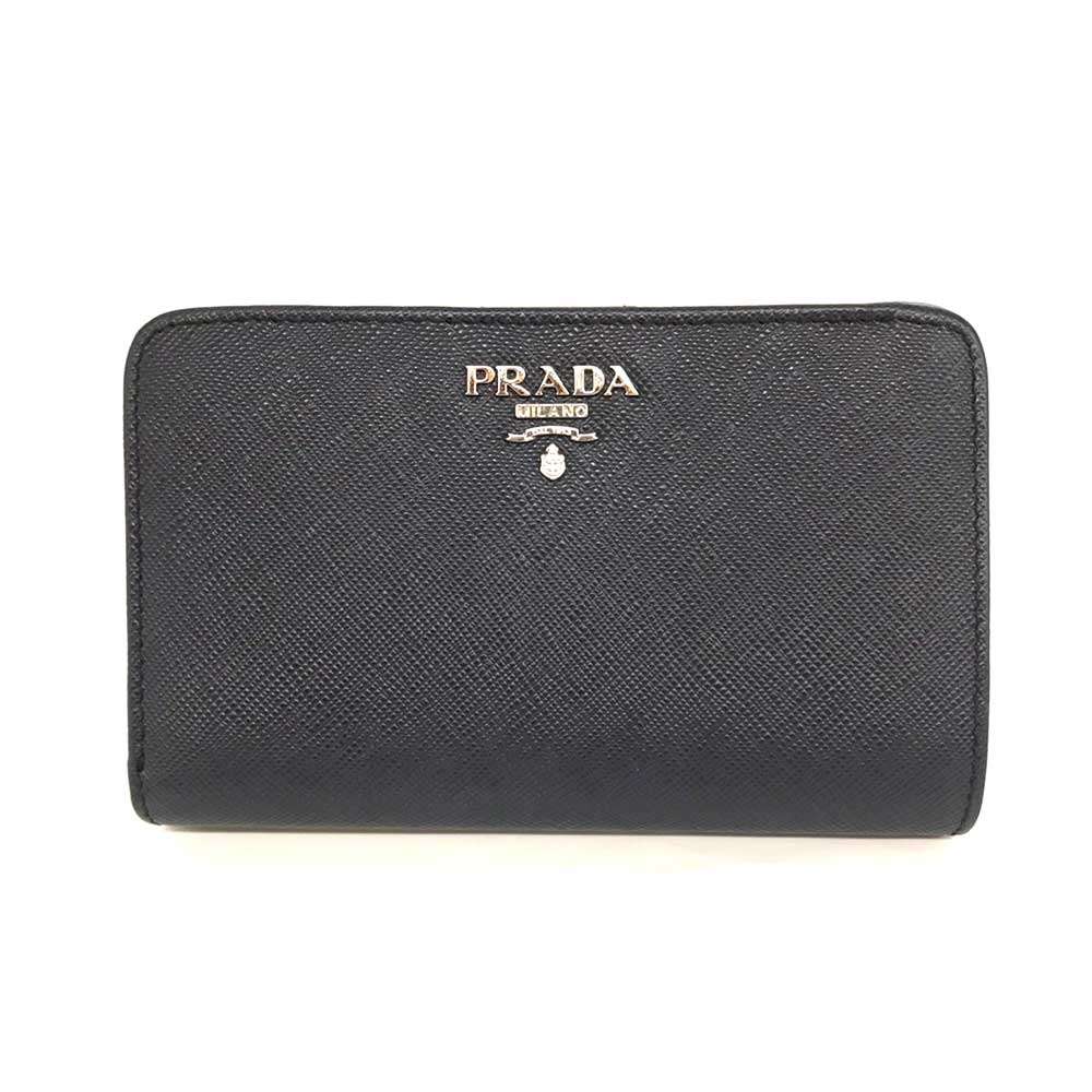 Prada Saffiano Leather Bifold Wallet 1ML225 in Very Good Condition