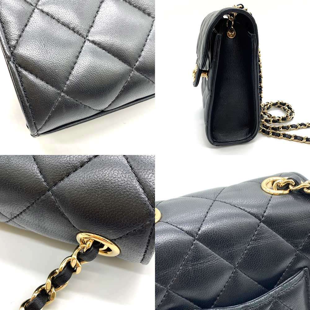 Chanel Classic Matelasse Lambskin Chain Shoulder Bag in Very Good Condition